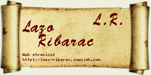 Lazo Ribarac vizit kartica